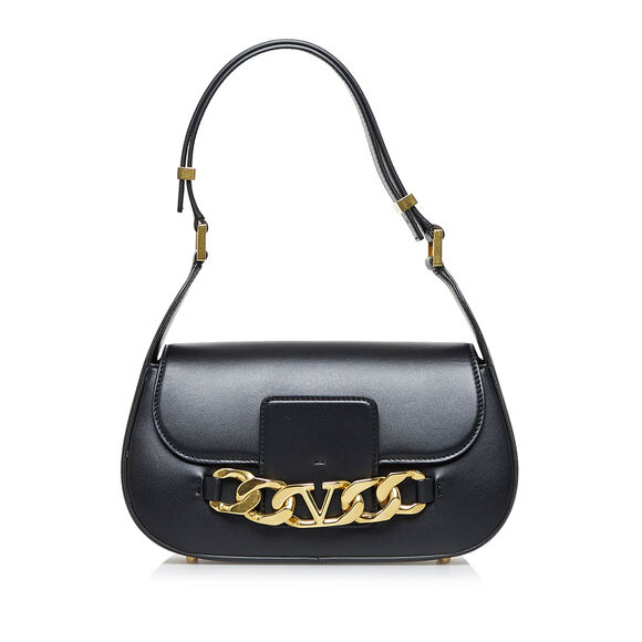 Valentino Handbags - Auth Valentino Vlogo Chain Black Calf #132003V15B